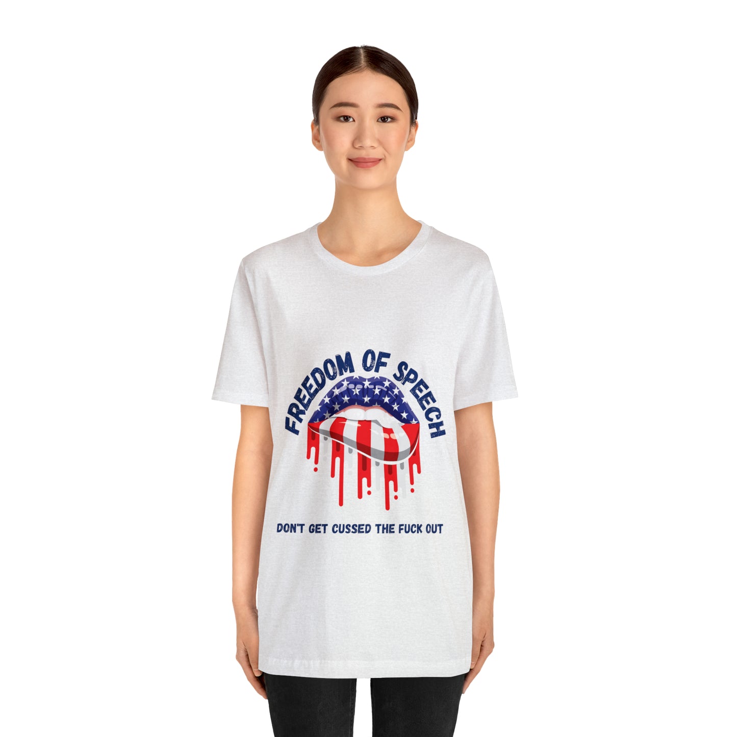 INDEPENDENCE DAY, Freedom of Speech, Unisex Jersey Short Sleeve Tee