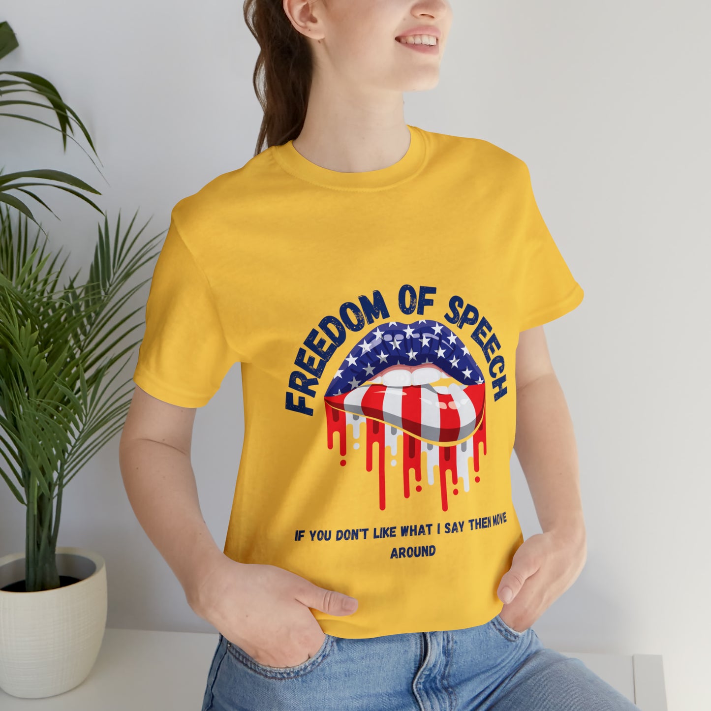 INDEPENDENCE DAY, Freedom of Speech, Jersey Short Sleeve Tee