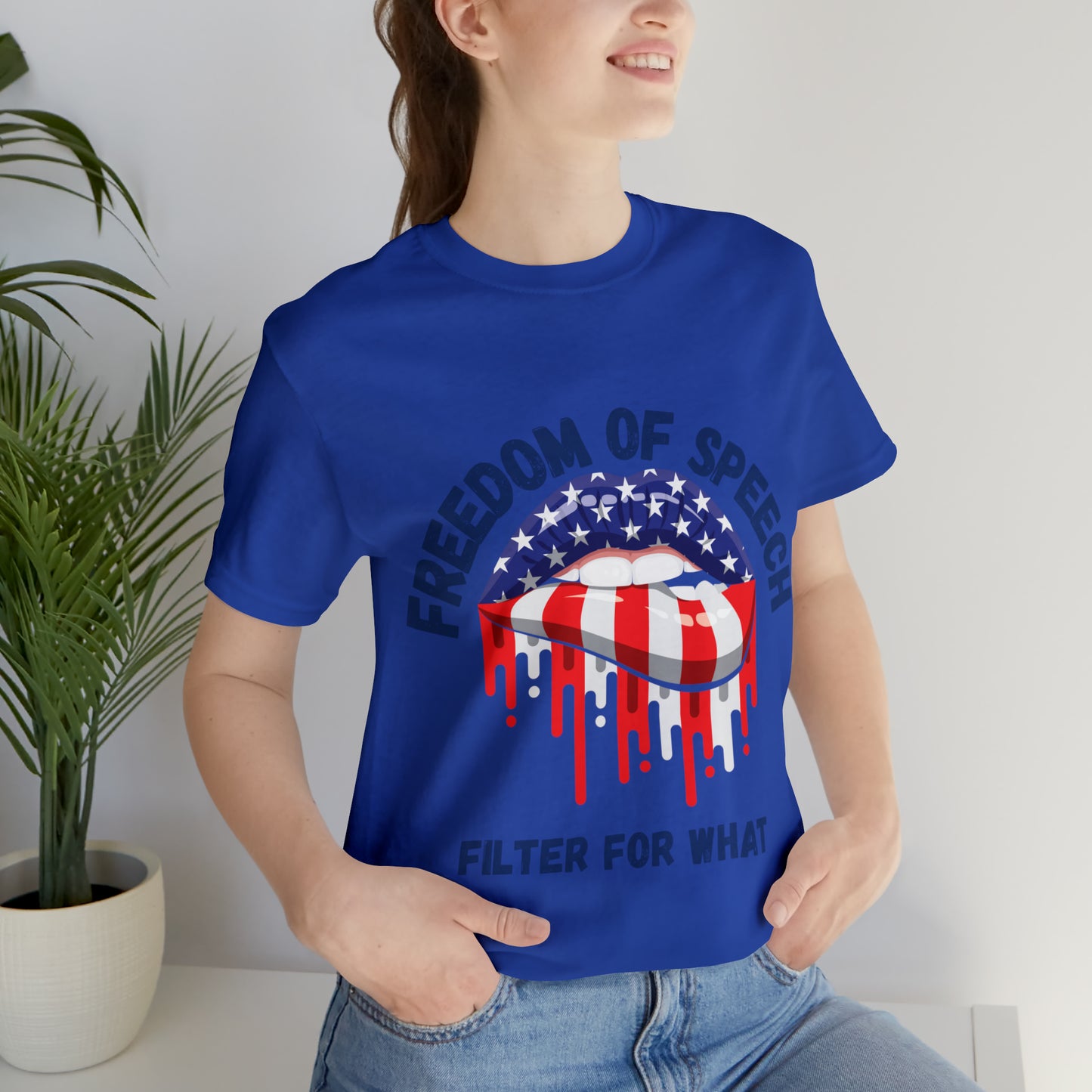 INDEPENDENCE DAY, Freedom of Speech, Jersey Short Sleeve Tee
